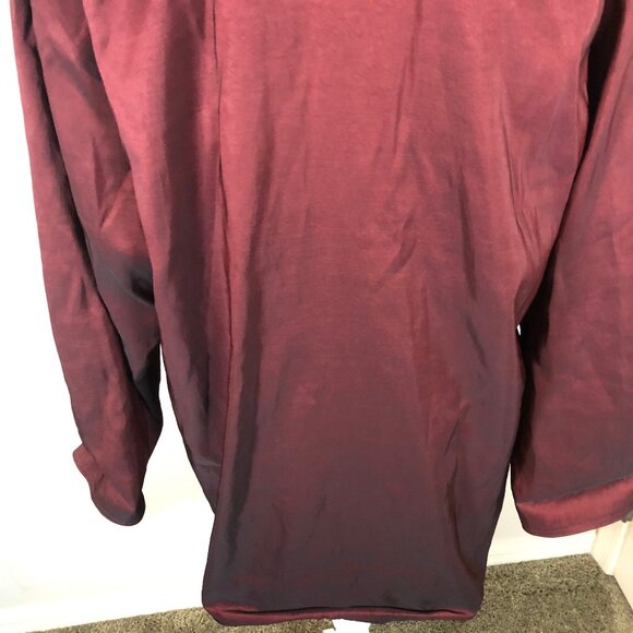 Vintage Reversible Zip-Up Coat — Burgundy & Black, Classic Minimalist Style - Picture 15 of 16